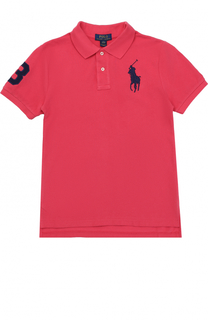 Поло из хлопка с логотипом бренда Polo Ralph Lauren