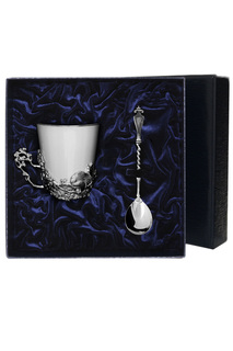 Набор кофейный: чашка, ложка Аргента