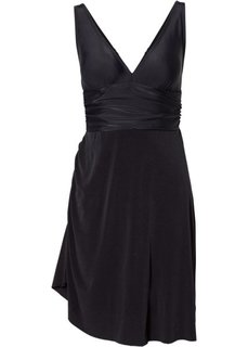 Купальник-платье с асимметричной юбкой (черный) Bonprix