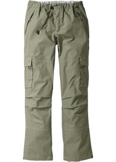 Прямые брюки карго свободного кроя loose fit, cредний рост (N) (оливковый) Bonprix