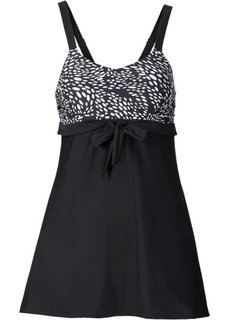 Утягивающее купальное платье (черный) Bonprix