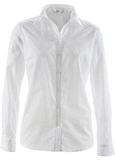 Блуза-рубашка с длинными рукавами (белый) Bonprix