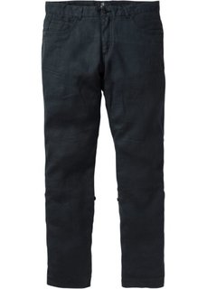 Льняные брюки Regular Fit Straight, низкий + высокий рост (U + S) (черный) Bonprix