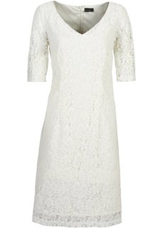 Кружевное платье (цвет белой шерсти) Bonprix