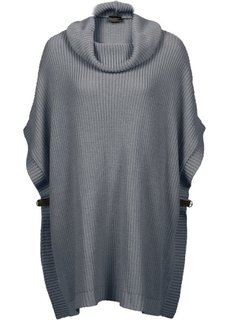Вязаный пуловер в стиле оверсайз (светло-серый меланж) Bonprix