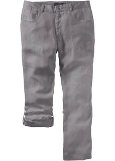 Льняные брюки Regular Fit Straight, низкий + высокий рост (U + S) (дымчато-серый) Bonprix