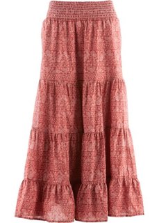 Макси-юбка дизайна Maite Kelly (красно-коричневый/белый с принтом) Bonprix