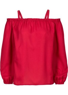 Блузка с открытыми плечами (вишнево-красный) Bonprix