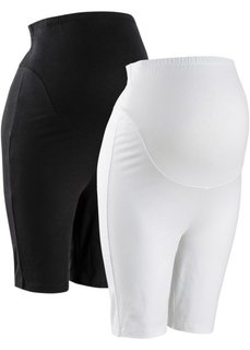 Мода для беременных: облегающие шорты (черный + белый) Bonprix