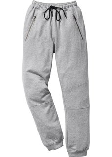 Трикотажные брюки Slim Fit (светло-серый меланж) Bonprix