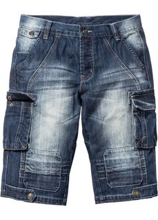 Джинсовые бермуды Regular Fit (темно-синий «потертый») Bonprix