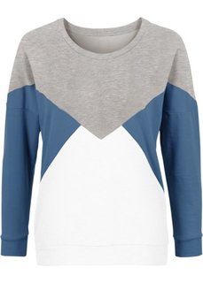 Свитшот (серый/синий/белый) Bonprix