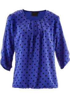 Блузка с принтом (сапфирно-синий/черный в горошек) Bonprix