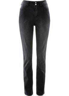 Стрейтчевые брюки с удобным поясом (черный) Bonprix