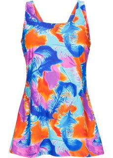 Формирующее купальное платье (синий/ярко-розовый) Bonprix
