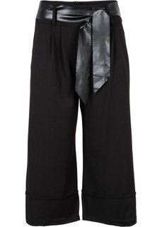 Широкие брюки с поясом (черный) Bonprix