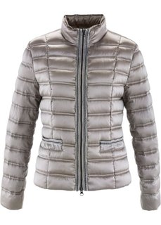 Легкая куртка-пуховик с аппликацией (серо-коричневый) Bonprix