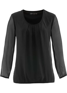 Блуза-туника (черный) Bonprix
