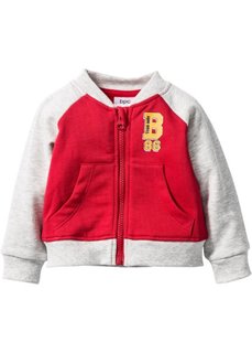 Для малышей: трикотажная куртка из биохлопка (красный/натуральный меланж) Bonprix