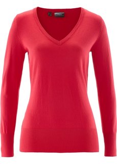 Пуловер тонкой вязки (красный) Bonprix