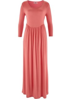 Трикотажное платье с рукавом 3/4 (коралловый) Bonprix