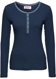 Футболка с длинным рукавом (темно-синий) Bonprix