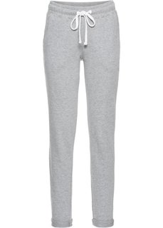 Длинные трикотажные брюки (светло-серый меланж) Bonprix