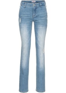 Прямые стретчевые джинсы, высокий рост (L) (голубой) Bonprix