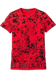 Длинная футболка Regular Fit (красный) Bonprix