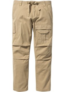 Брюки-карго Regular Fit Straight, низкий + высокий рост (U + S) (бежевый) Bonprix