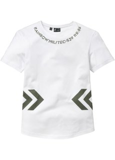 Длинная футболка Regular Fit (белый) Bonprix