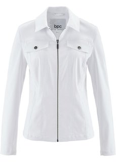 Куртка из бенгалина с эластичными вставками (белый) Bonprix