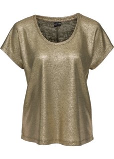 Футболка с металлическим отливом (темно-оливковый) Bonprix