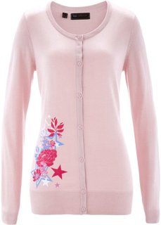 Кардиган (нежно-розовый/разноцветный с рисунком) Bonprix