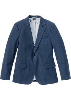 Пиджак Slim Fit из материала сирсакер (темно-синий в полоску) Bonprix