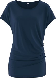 Футболка с короткими рукавами (темно-синий) Bonprix
