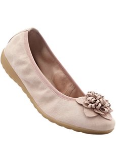 Кожаные балетки (полнота стопы G) (нежно-розовый) Bonprix