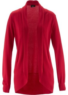 Кардиган с длинным рукавом (темно-красный) Bonprix