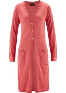Удлиненный кардиган (коралловый) Bonprix