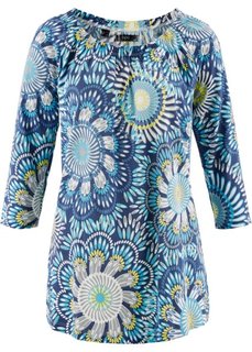 Футболка с рукавом 3/4 (индиго с рисунком) Bonprix
