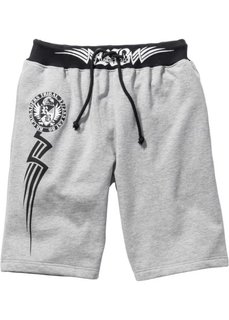 Трикотажные бермуды Slim Fit (светло-серый меланж) Bonprix
