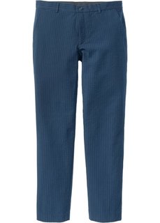 Брюки Slim Fit Straight из материала сирсакер (темно-синий в полоску) Bonprix