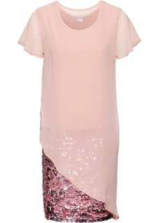 Коктейльное платье с пайетками (винтажно-розовый) Bonprix