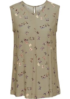 Блузка (камышово-бежевый с рисунком) Bonprix