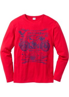 Футболка стандартного прямого покроя regular fit (красный) Bonprix