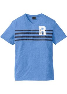 Меланжевая футболка Regular Fit (голубой меланж) Bonprix