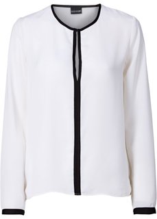 Блузка (цвет белой шерсти/черный) Bonprix