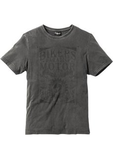 Футболка Slim Fit (серый) Bonprix