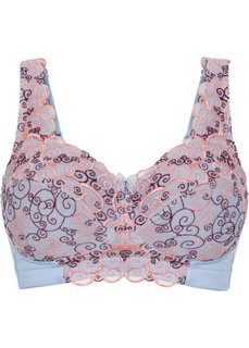 Разгрузочный бюстгальтер без косточек, чашка F (нежно-голубой с рисунком) Bonprix