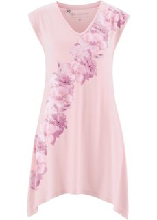 Футболка с асимметричным низом (нежно-розовый) Bonprix